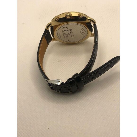 Fossil Q FTW1201 Women's Black Leather Analog Silver Dial Hybrid Smart Watch OL2 - Picture 9 of 9
